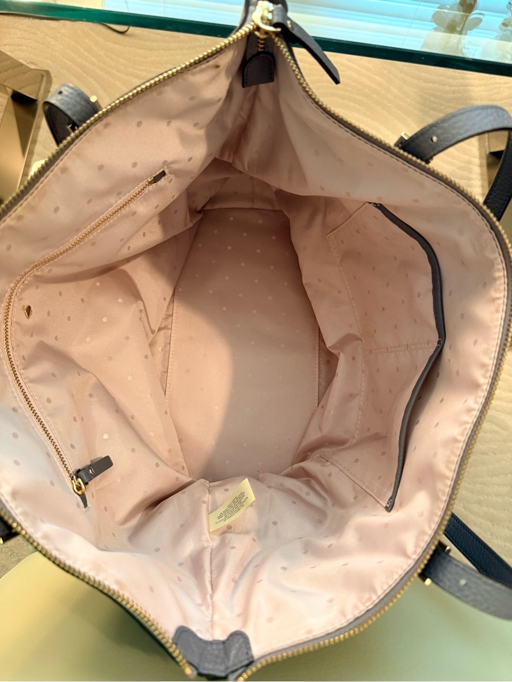 kate spade Leather Pebbled Tote in   Charcoal gray. - Picture 3 of 3